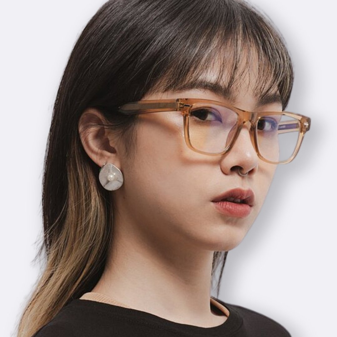 I NEED SPACE | SMITH 极简方框蓝光眼镜 - 琥珀 / 银灰 - 眼镜/眼镜框 - 塑料 多色