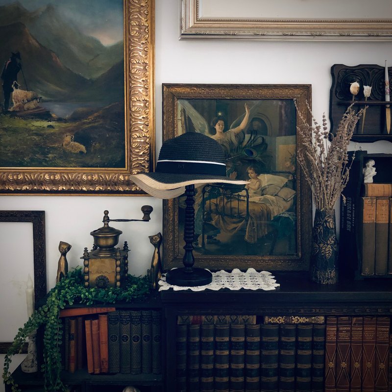 法国老件珠型实木桩帽架高款 - 其他 - 木头 黑色