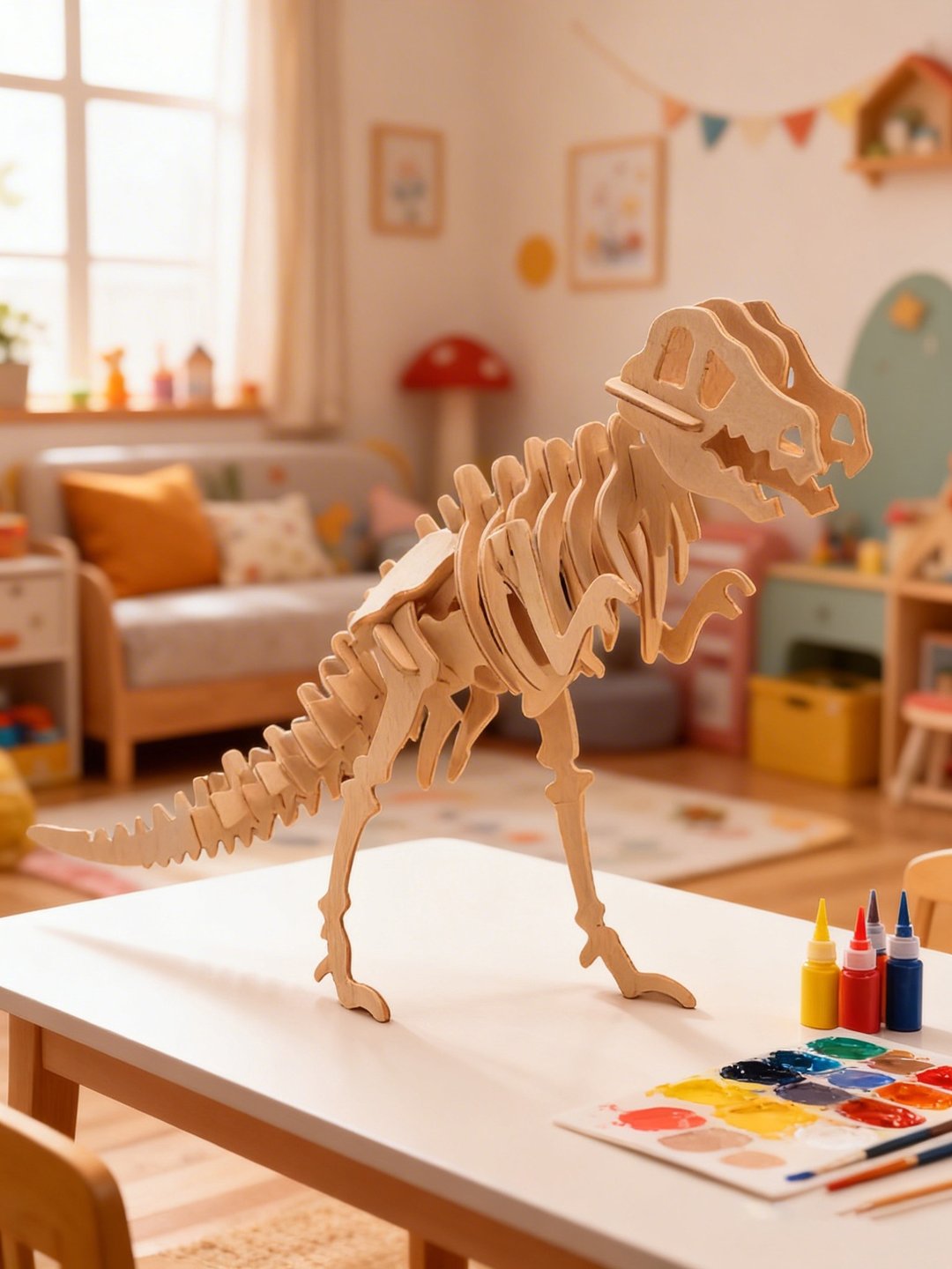 【MAF蔓侒菲】超大型3D彩绘恐龙拼图/彩绘/模型/DIY - 拼图 - 其他材质 卡其色