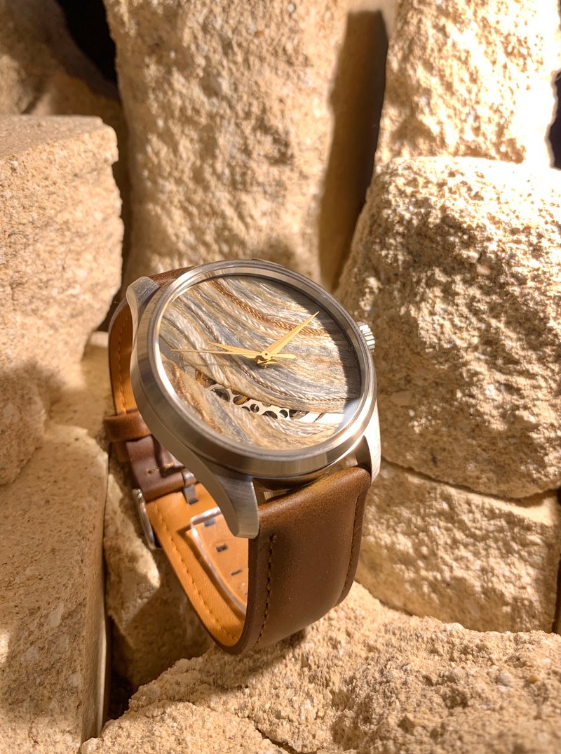 Re-Re x Watch Make Factory台港联名 星球系列—土星 - 男表/中性表 - 丝．绢 咖啡色