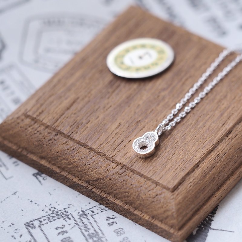 Stone Number 8 Necklace Silver 925 - 项链 - 其他金属 银色