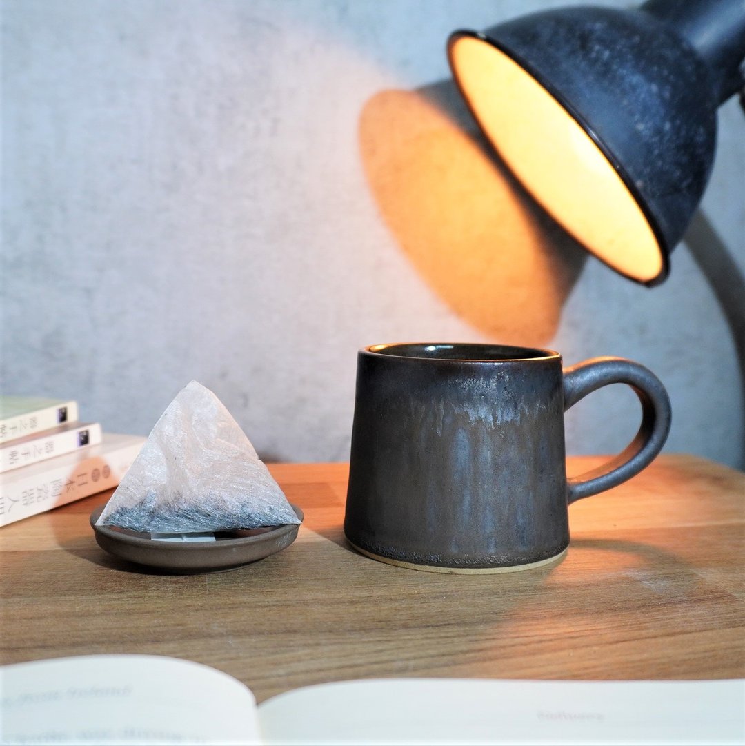 消光黑小山形杯-约200ml,茶杯,马克杯,水杯,咖啡杯 - 咖啡杯/马克杯 - 陶 黑色
