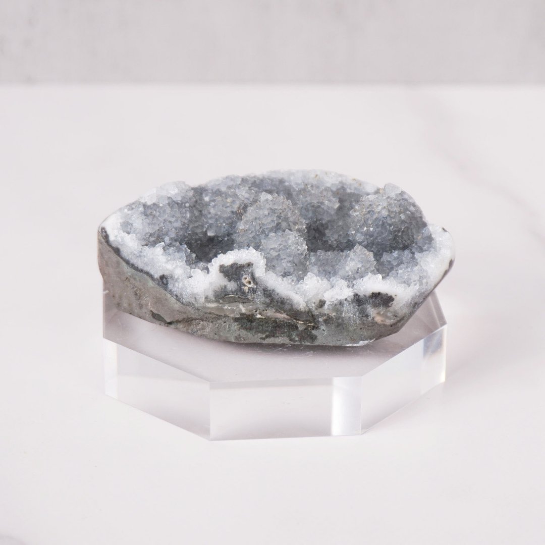 彩晶花 水晶原矿 // 智慧 创意 镇宅化煞 // 赠底座 - 摆饰 - 水晶 灰色