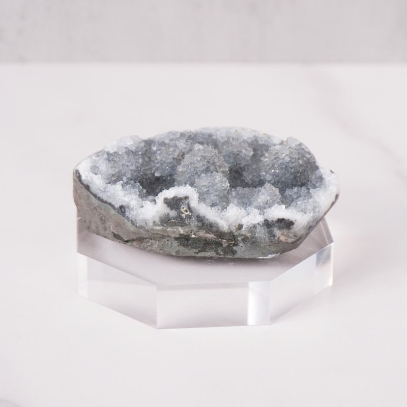 彩晶花 水晶原矿 // 智慧 创意 镇宅化煞 // 赠底座 - 摆饰 - 水晶 灰色