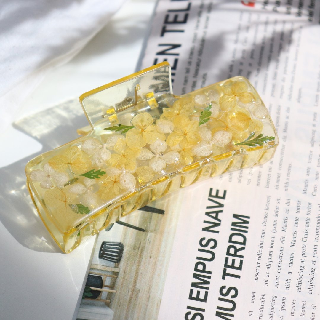 檸檬水和樹脂發爪 - 发饰 - 树脂 黄色