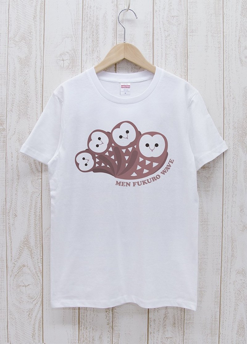 Men Fuku6 Tee MEN FUKURO WAVE White / R009-T-WH - 中性连帽卫衣/T 恤 - 棉．麻 白色