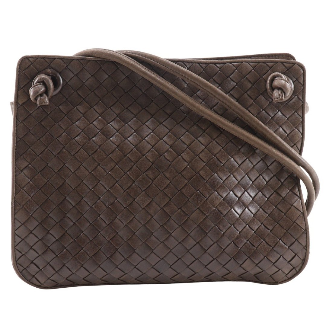 【日本直送】Bottega Veneta 经典 Intrecciato 编织皮革肩背包 棕色 女仕【二手品】 - 侧背包/斜挎包 - 真皮 咖啡色