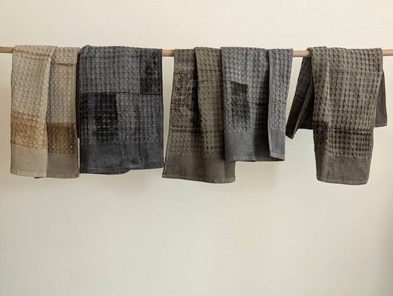 铁锈染蜂巢组织厨用擦巾 - 其他 - 棉．麻 