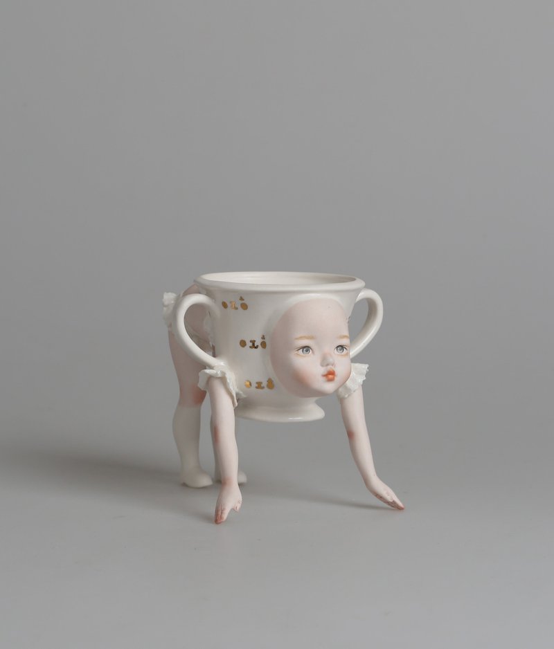 Hajju cup_domadoll W(仅一个) - 花瓶/陶器 - 瓷 白色