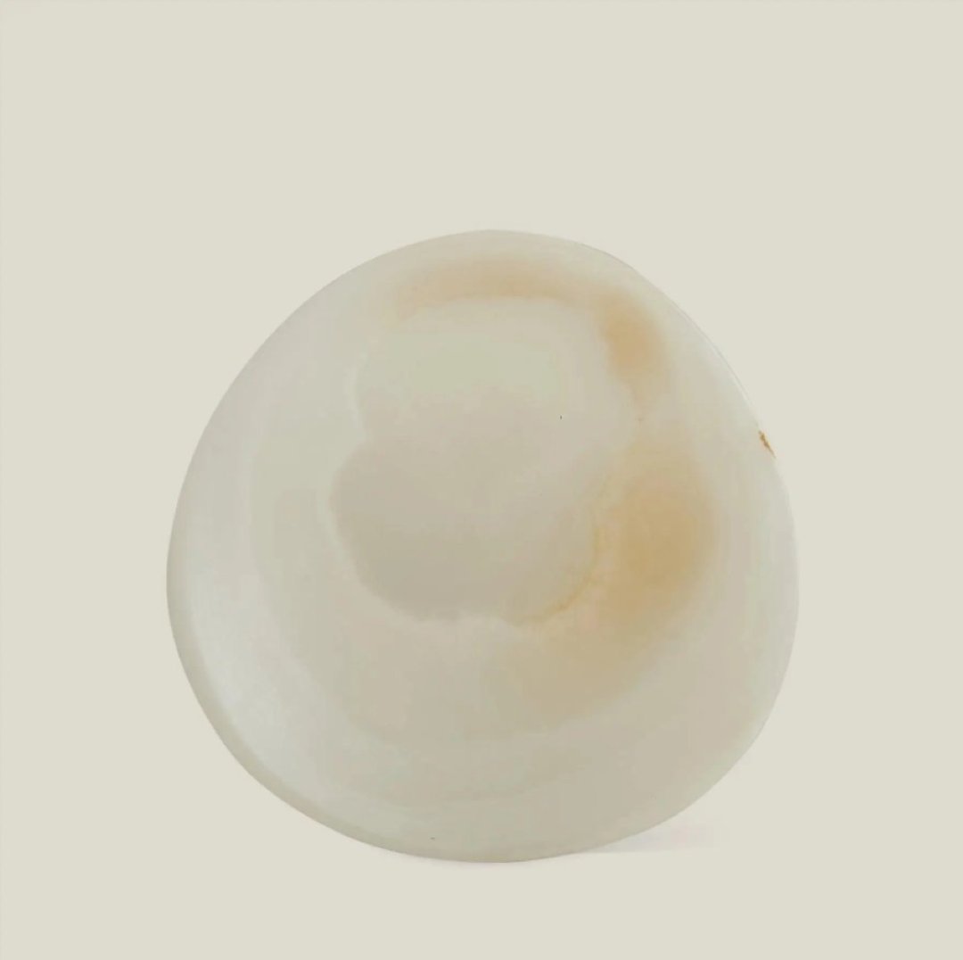 Clam Dish  White Onyx 贝壳盘 白玛瑙 - 摆饰 - 玉石 白色