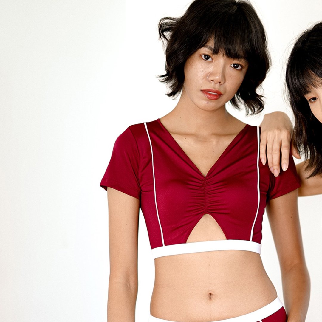 Primary top – 紅色 / 泳裝 (分开售卖) 027REDD - 女装泳衣/比基尼 - 尼龙 红色
