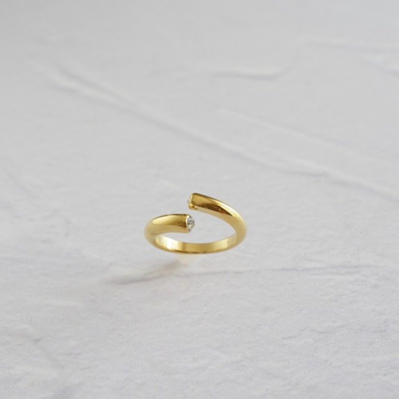 永远成真☆氧化锆叉环不锈钢金一对 - 戒指 - 其他金属 