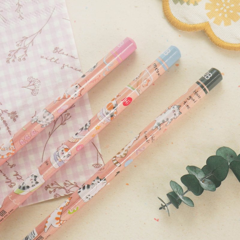 O-CAT - 猫咪原木杆大三角铅笔 - 铅笔/自动铅笔 - 木头 