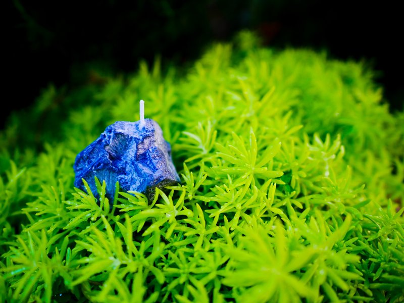 Charcoal Stone Candle - scented - 蜡烛/烛台 - 蜡 黑色