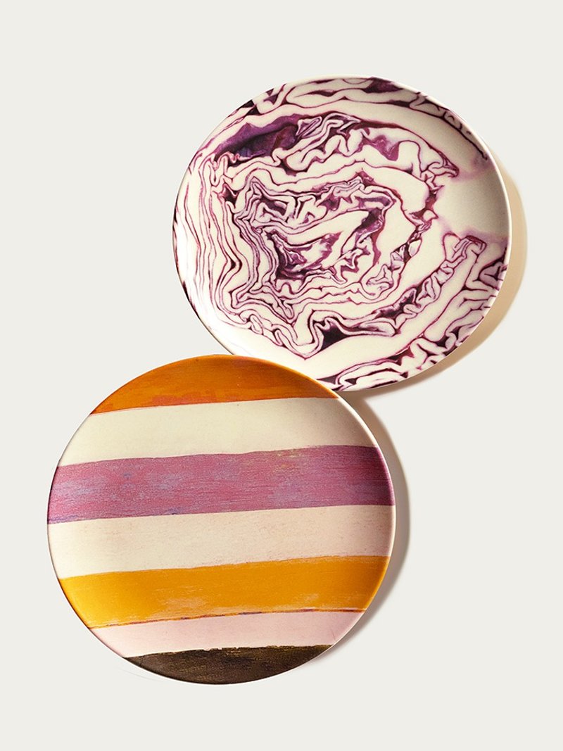 SoftServe柔软供应 切半紫甘蓝紫薯南瓜条纹竹纤维餐具 - 盘子/餐盘/盘架 - 其他材质 多色