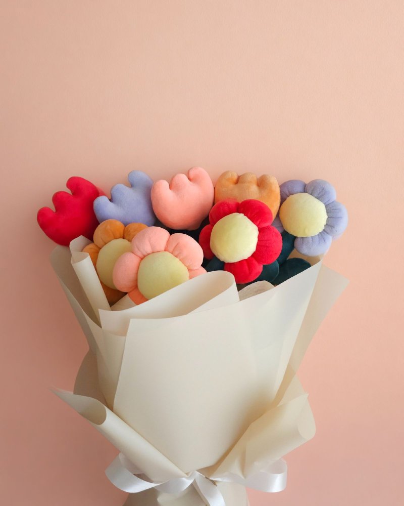 Bloomie High 马缨丹花束——疗愈放松的超萌猫咪玩具 - 玩具 - 棉．麻 多色