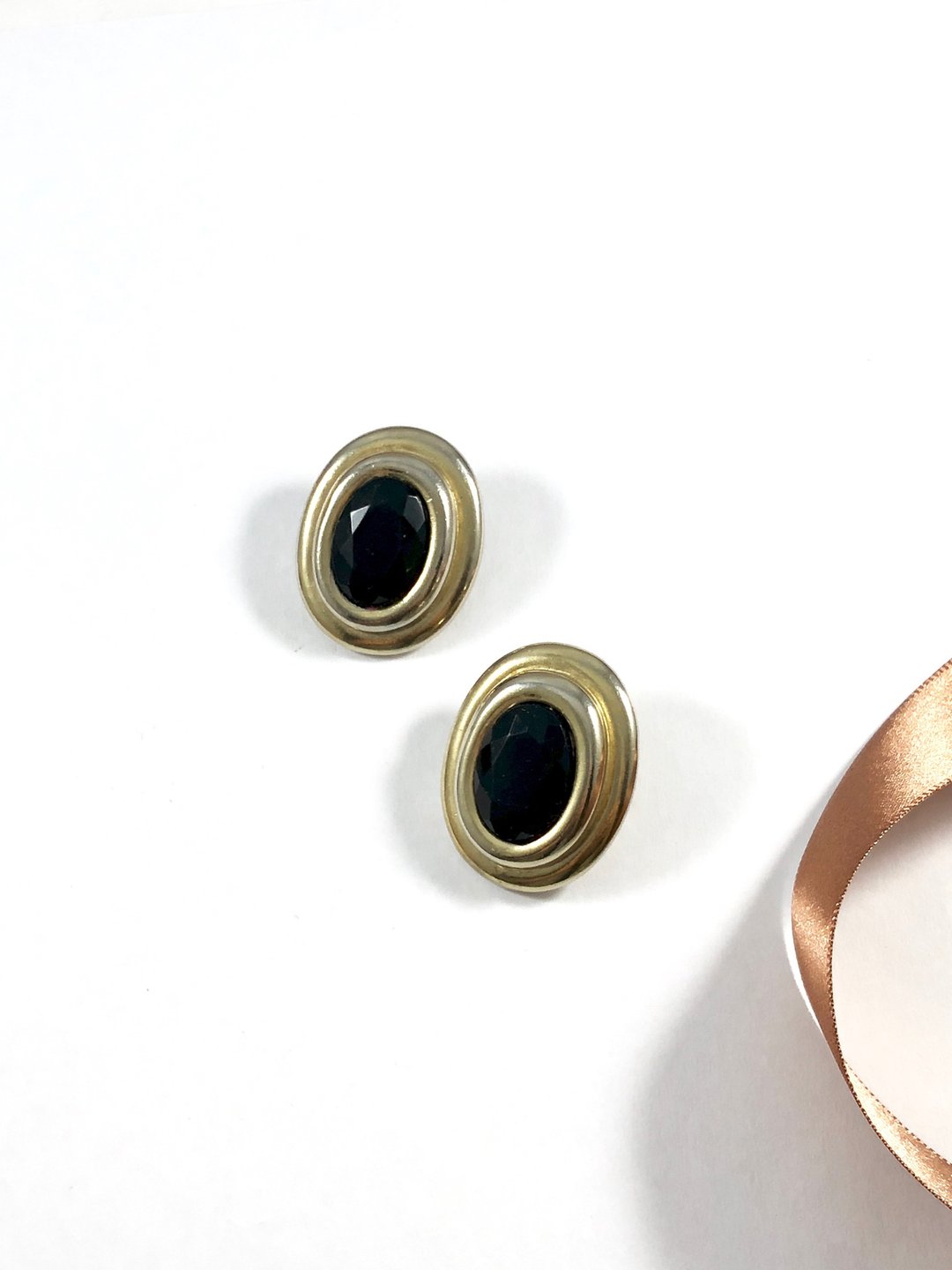 Vintage Sleek Statement Earrings - 耳环/耳夹 - 贵金属 金色