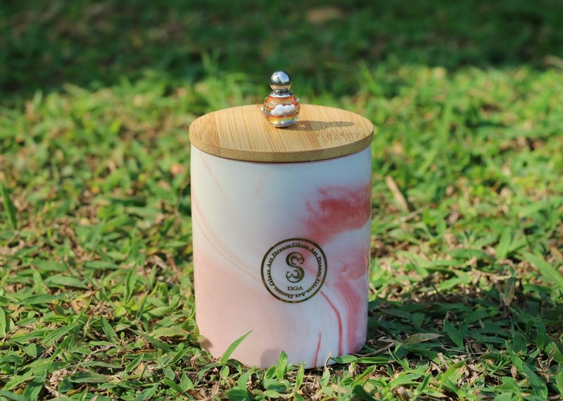 宠物骨灰/毛发/纪念瓶 - S size-大理石-粉 - 订制抱枕/饰品 - 陶 粉红色