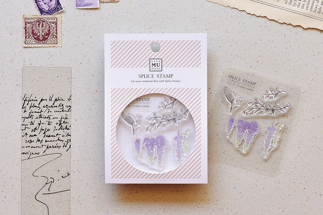 【拼贴印章-】no.09-藤花流泻 | 水晶印章、透明印章、花草印章 - 印章/印台 - 硅胶 透明