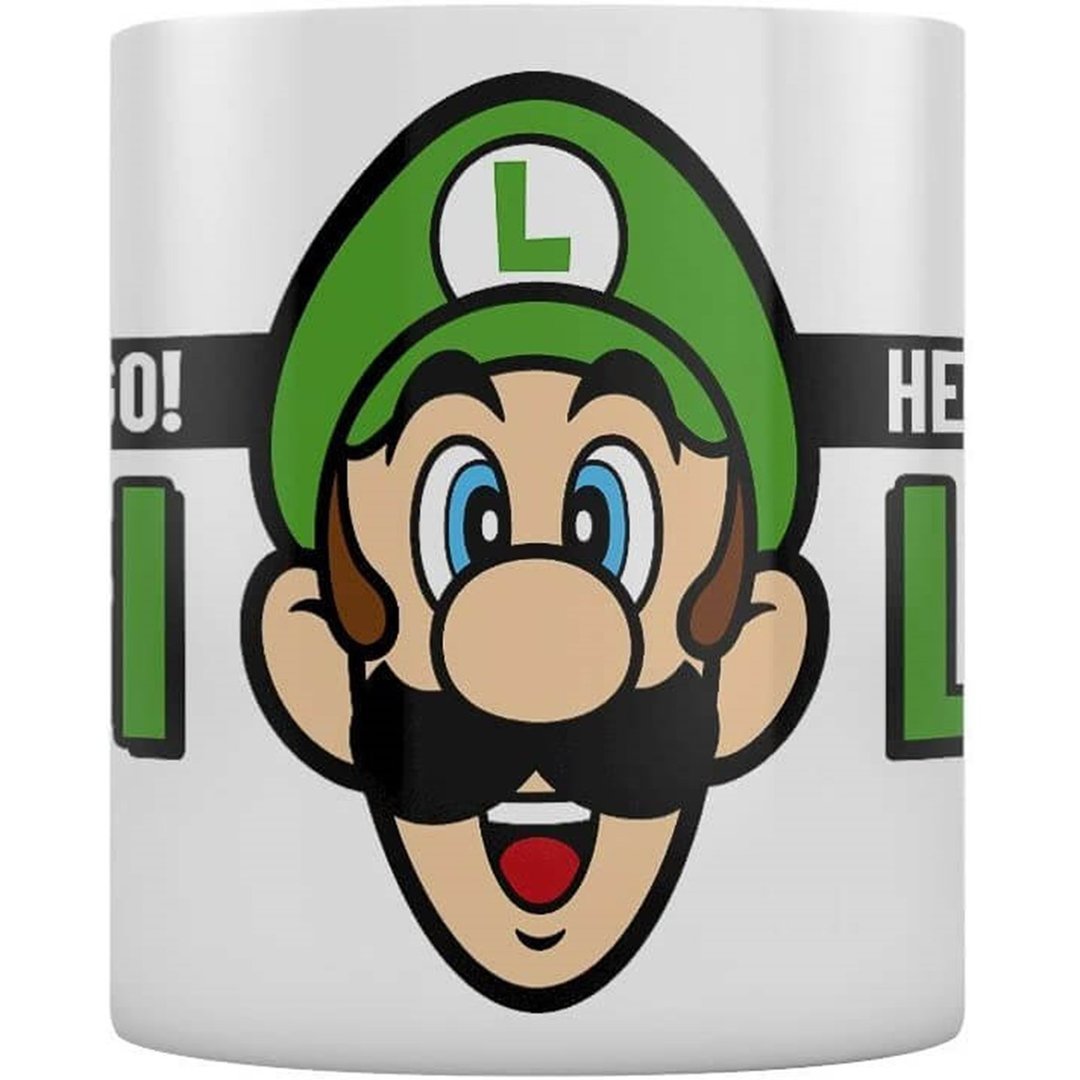 【任天堂】路易吉 (HERE WE GO LUIGI) 进口马克杯 - 咖啡杯/马克杯 - 陶 白色