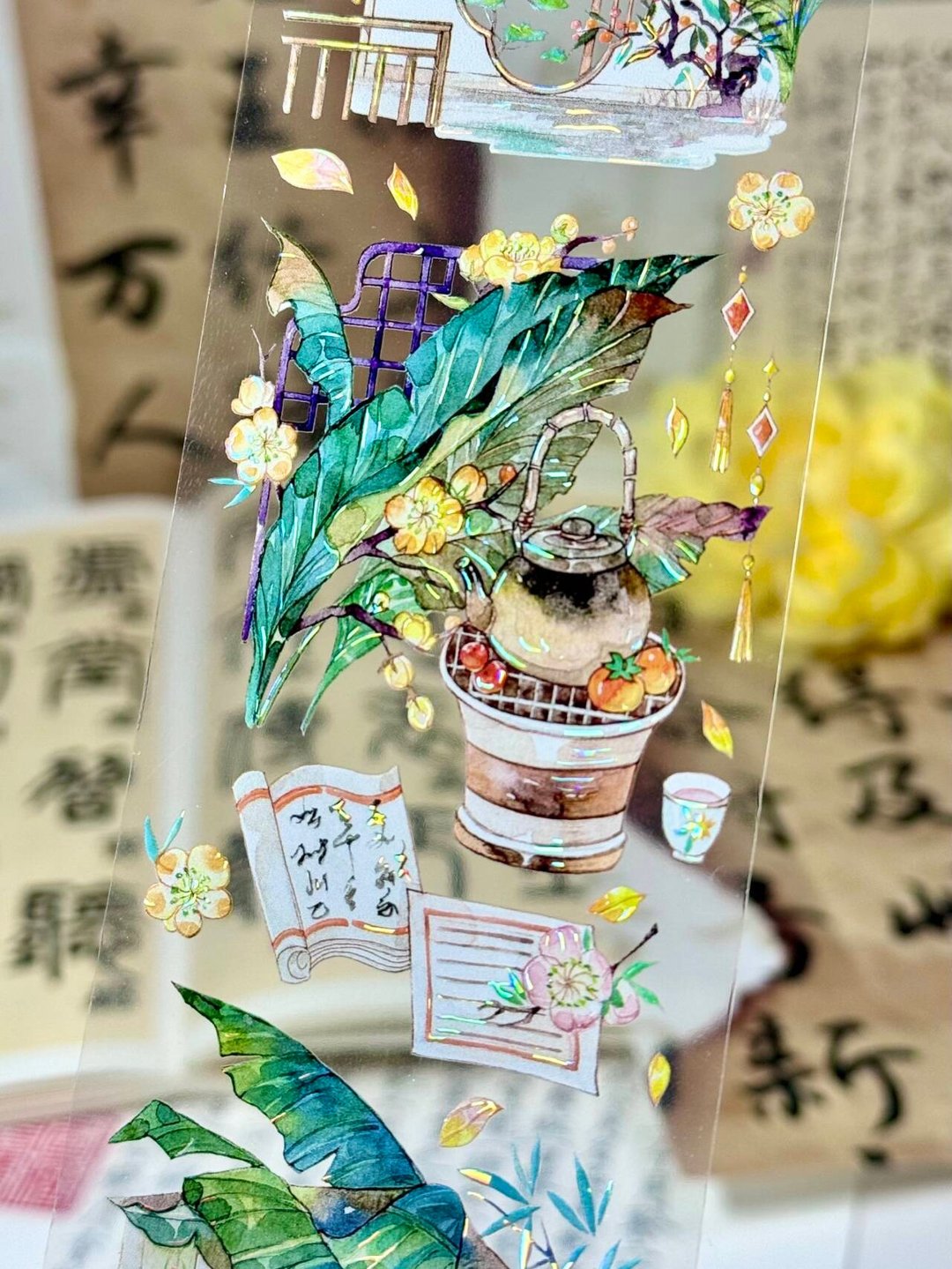 春不晚 PET 紙膠帶 貝殼光 10米卷 - 纸胶带 - 其他材质 