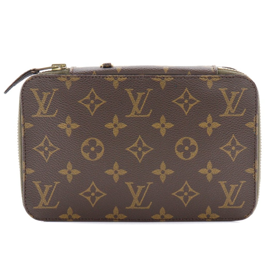 【日本直送】路易威登 LOUIS VUITTON POUCH MONTE CARLO 化妆包 珠宝盒 M47350 Monogram 帆布 【二手】 - 化妆包/杂物包 - 人造皮革 咖啡色