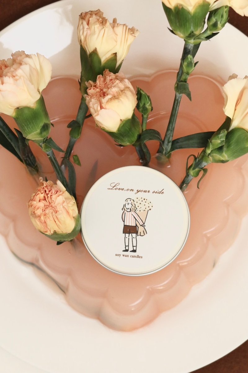 Summerstuff.marine - 大豆蜡烛，爱在你身边香味（60 克） - 蜡烛/烛台 - 蜡 白色