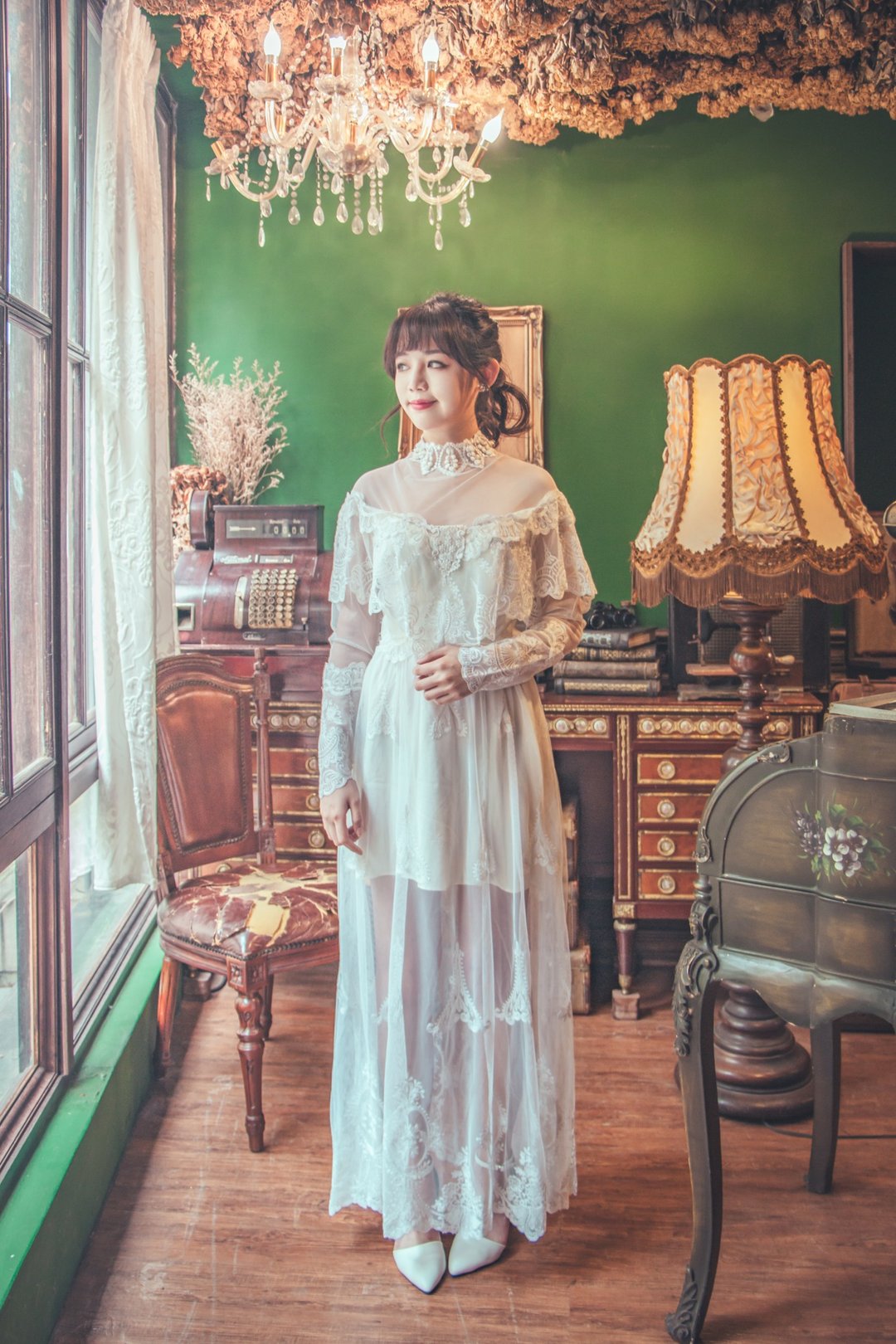 CreamyWhite 1970s 古董婚纱_Victorian Style蕾丝长袖款 - 晚装/礼服 - 其他材质 白色