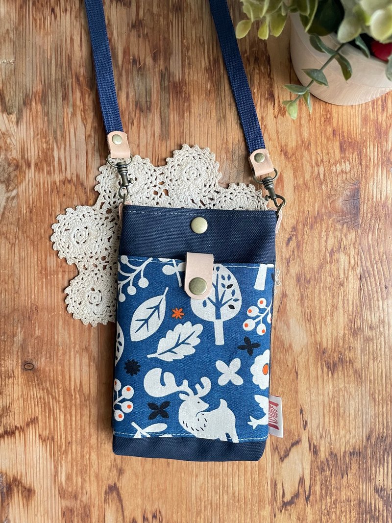 双层多功用手机包 - 侧背包/斜挎包 - 棉．麻 多色