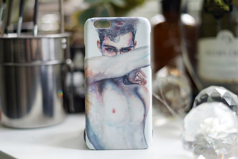 水彩画手机壳 CS-OT-006 咽下问号 - 手机壳/手机套 - 塑料 银色