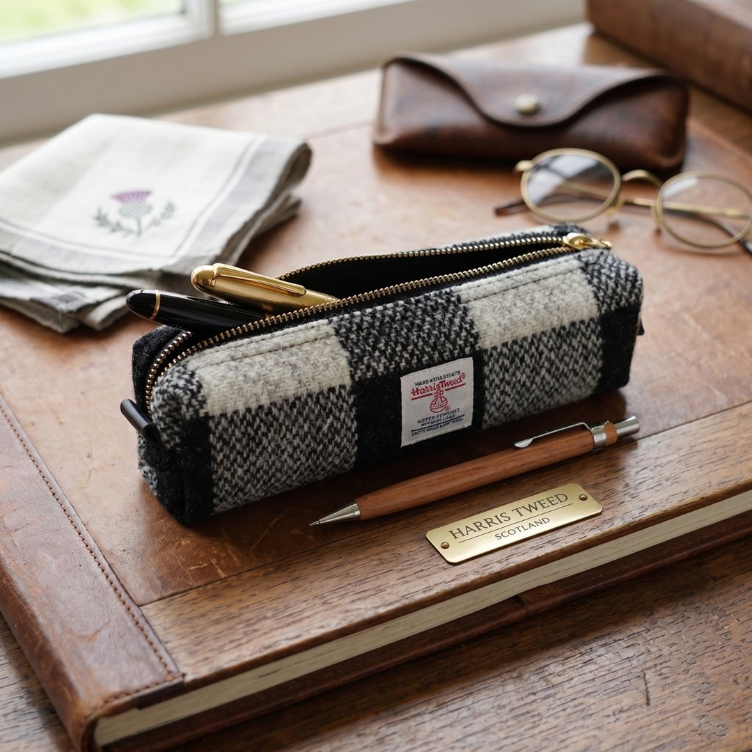 Harristweed粗花呢布艺笔袋哈里斯原创手工收纳大容量简约文具袋 - 铅笔盒/笔袋 - 羊毛 多色