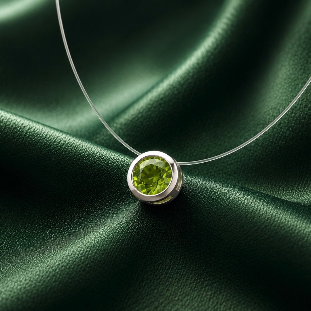 Lumière 绿叶光语 14K 橄榄石项链 附两款项链 - 项链 - 水晶 绿色