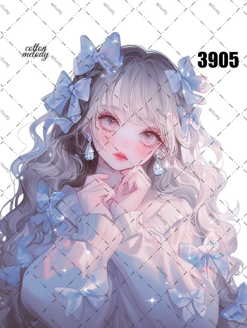 original sticker no.3905 人物贴纸 原创贴纸 原创人物贴纸 装饰贴纸 cotton melody - 贴纸 - 纸 
