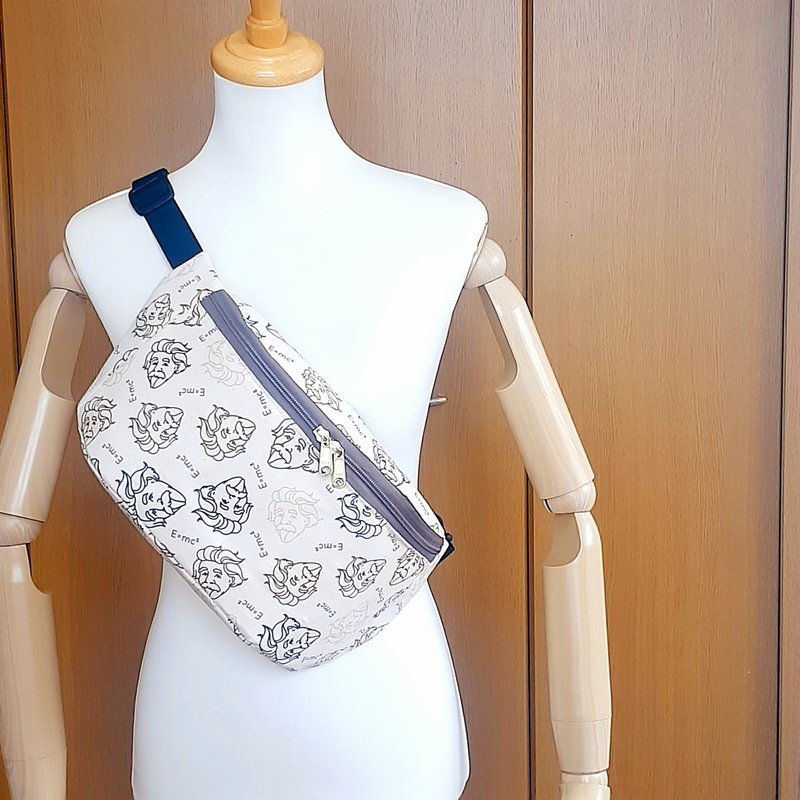 灰褐色 名人图案 斜背包 人物图案 有趣图案 圆点点 胸前包 侧背包 - 侧背包/斜挎包 - 棉．麻 