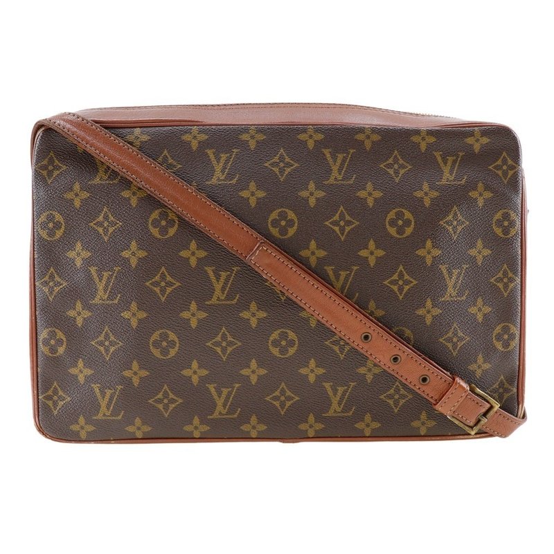 【日本直送】路易威登 LOUIS VUITTON Sac Bandoulière 35 肩背包 M51362 Monogram 帆布 男女皆宜【二手】 - 侧背包/斜挎包 - 人造皮革 咖啡色