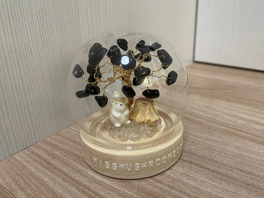 仓鼠款现货 | 水晶树系列微景观水晶球 | 可爱 | 居家摆饰 - 摆饰 - 水晶 黑色