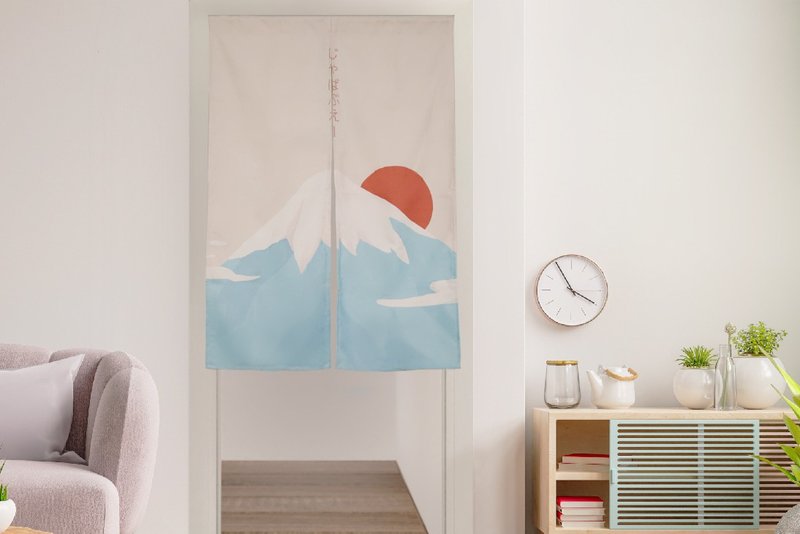 富士山美景门帘 文青日式门帘 百搭布帘挂帘 居家布置 新年布置 - 门帘/门牌 - 聚酯纤维 白色