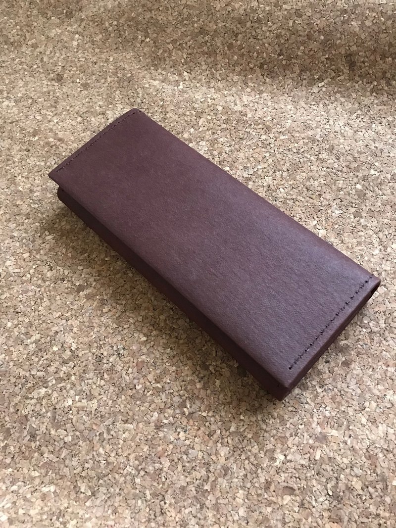- 水洗纸长夹 / 焦赭棕 * 素食纸皮革 - 皮夹/钱包 - 纸 