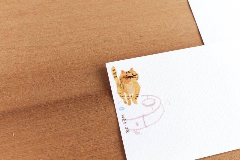 喵的日常小卡 我的座骑 - 卡片/明信片 - 纸 蓝色