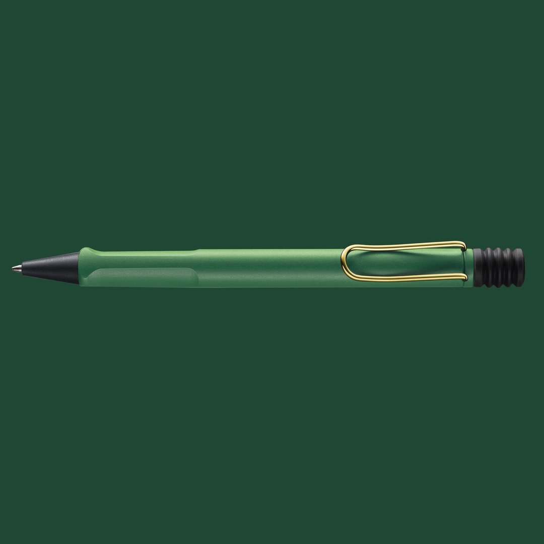 【雷雕刻字2024】LAMY 原子笔 限量独家 /SAFARI/ 复古绿金夹 - 圆珠笔/中性笔 - 塑料 绿色