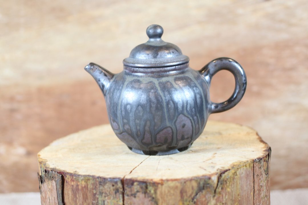 【沐春生活】柴烧天目釉 手工茶壶 名家叶敏祥手工作品 - 茶具/茶杯 - 陶 