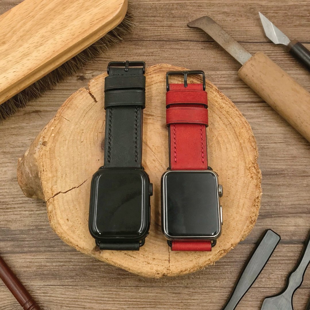 【AppleWatch表带】磨砂牛皮系列/法国防汗皮/厚芯款/轻巧款 - 表带 - 真皮 多色