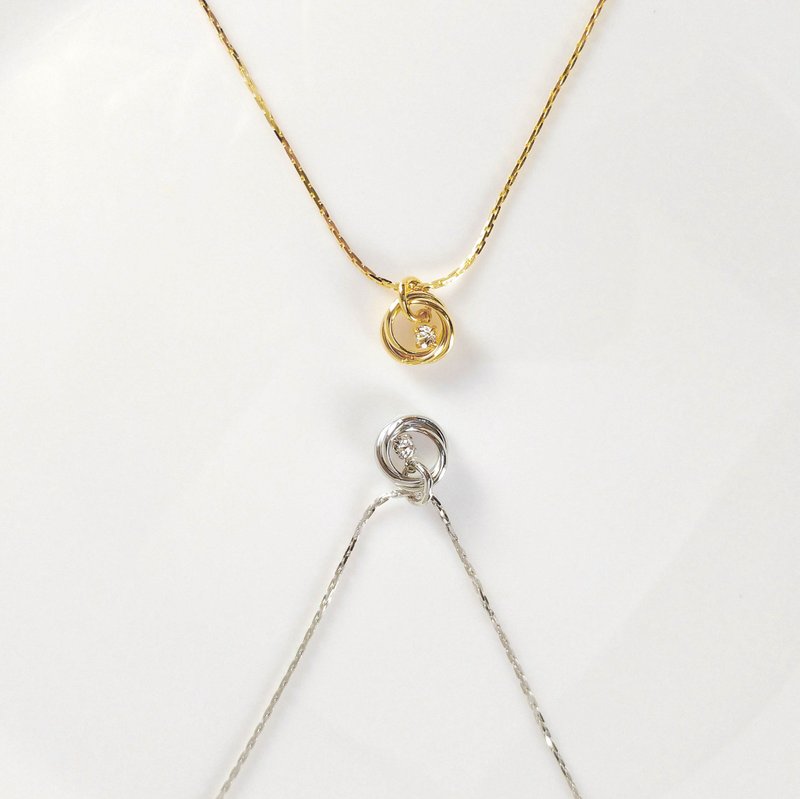 【日本制】钻小麦穗锁骨链 /全链可调节 - 锁骨链 - 铜/黄铜 银色