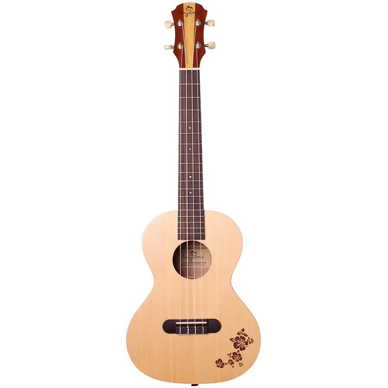 KF13T-SPR 26寸乌克丽丽 云杉单板 扶桑花雕刻 Solid Tenor - 吉他/乐器 - 木头 咖啡色