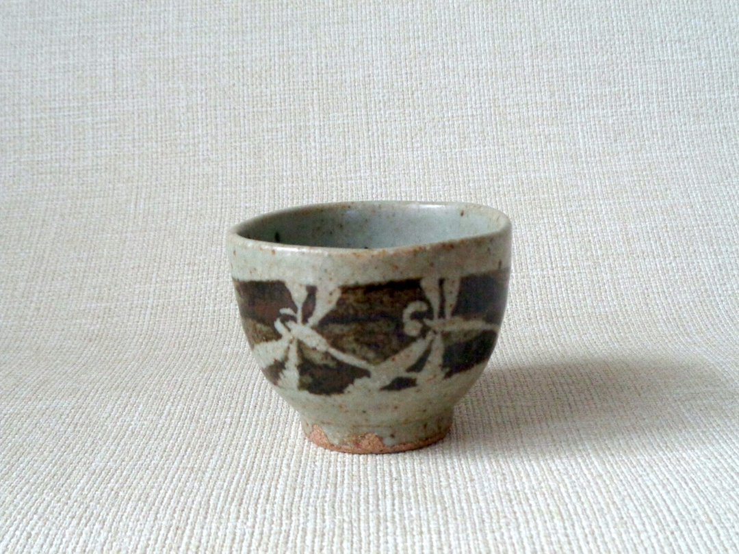 有蜻蜓插图的茶杯 - 茶具/茶杯 - 陶 灰色