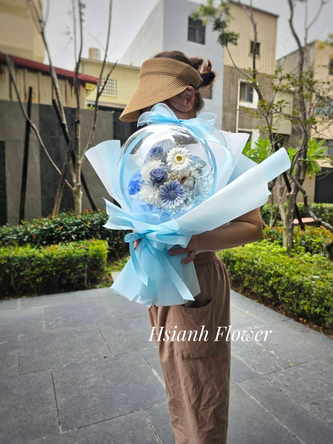 永生太阳波波球花束 毕业花束 升迁花束 - 干燥花/捧花 - 植物．花 