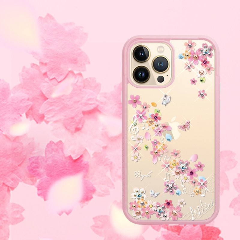 imos联名款 iPhone 13全系列 军规防摔水晶彩钻手机壳-彩樱蝶舞 - 手机壳/手机套 - 其他材质 多色