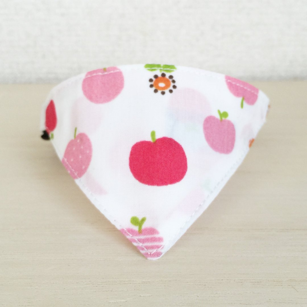 Apple Pattern Cat Bandana Collar Safety Buckle Safety Collar - 项圈/牵绳 - 棉．麻 红色