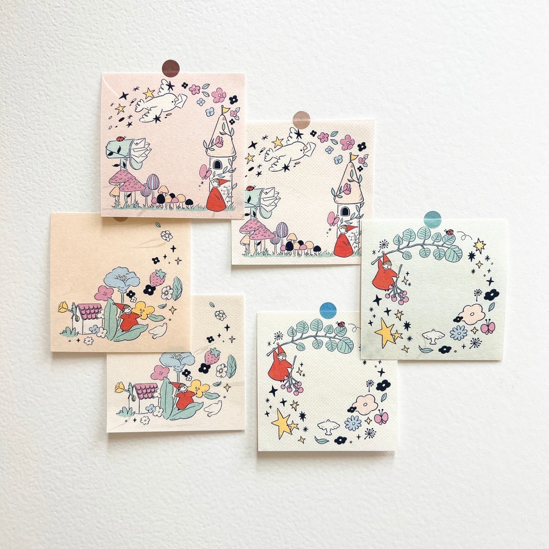 【星星花园】和纸便笺组/ 共6款 - 便条纸/标签贴 - 纸 