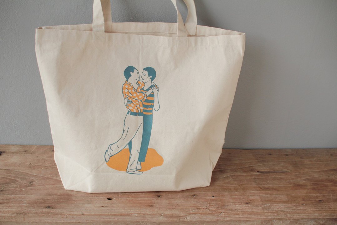 春光乍洩 Happy Together Canvas Tote Bag - 其他 - 棉 卡其色